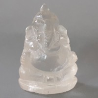 KG-081 KG-081 White Clear crystal stone Quartz hand carved in Lord Ganesh Ganesha Indian om yoga Hindu God deity talisman Buddha Amulet Statue